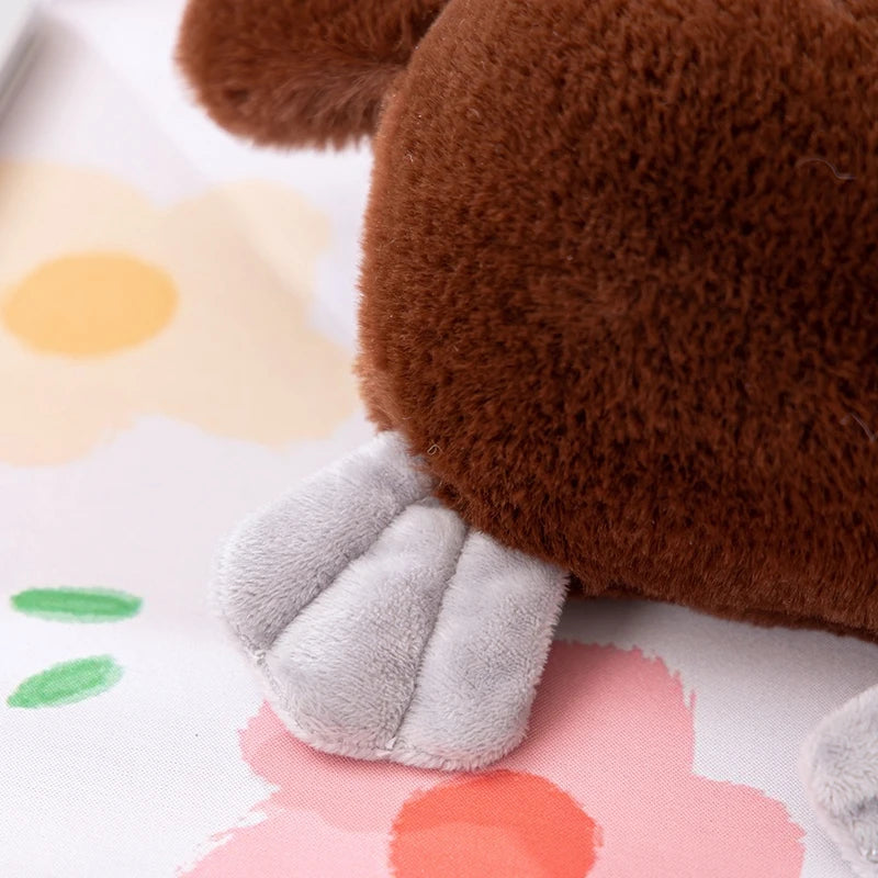 Simulation Cute Platypus Plushie Stuffed Animal Plush Doll Pillow Toy Super Soft Grey Lying Plush Toy High Quality Kid Toy Gfit