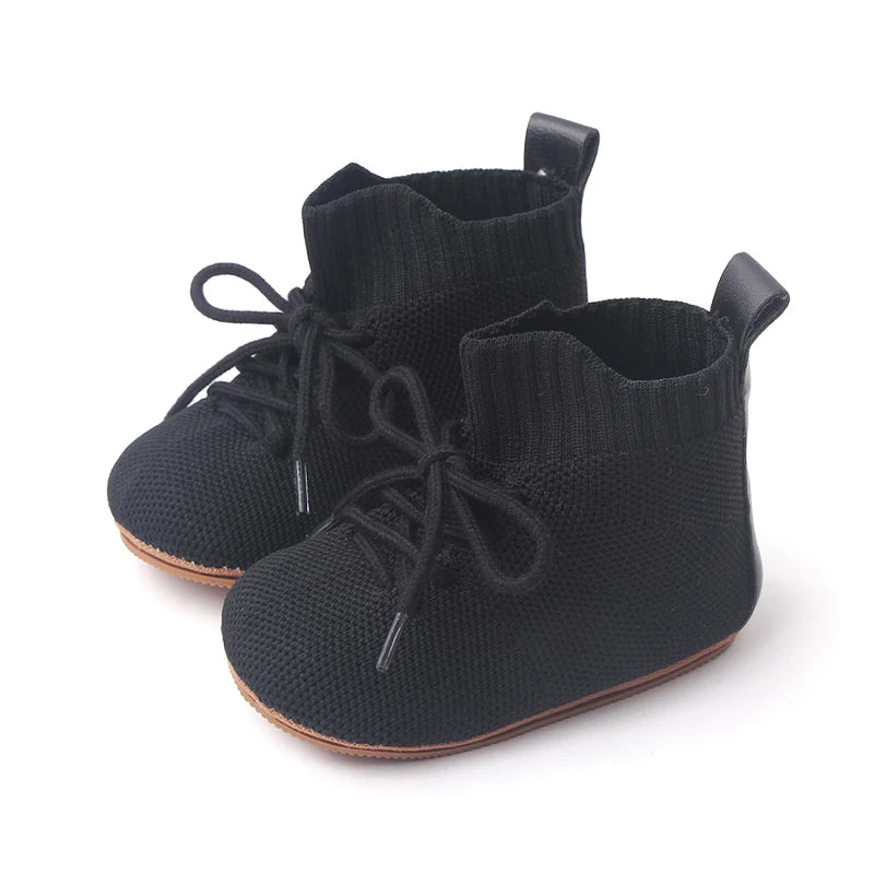 2025 Boys And Girls' 0-1 Years Old High-Top Casual Anti-Slip Softness Toddler Shoes For Sports Activities Baby Shoes