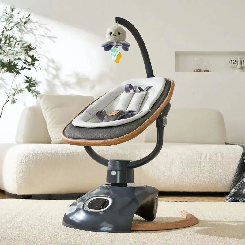 Electric Baby Swing - 360° Rotating Cradle with App Control