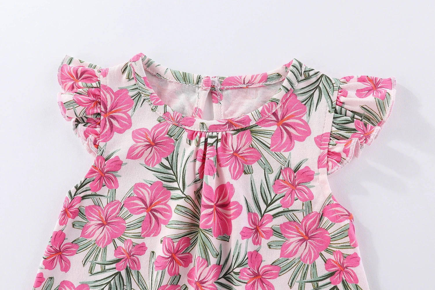 2 Pieces Cute Newborn Girls Jumpsuits Cotton Baby Rompers Summer Sleeveles Infant Clothes