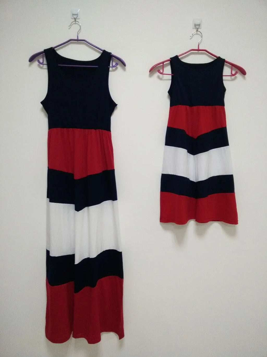 2026 Matching Parent-Child Dress Family Matching Mother Daughter Dresses Clothes Striped Mom Dress Kids Child Outfits Mum Sister