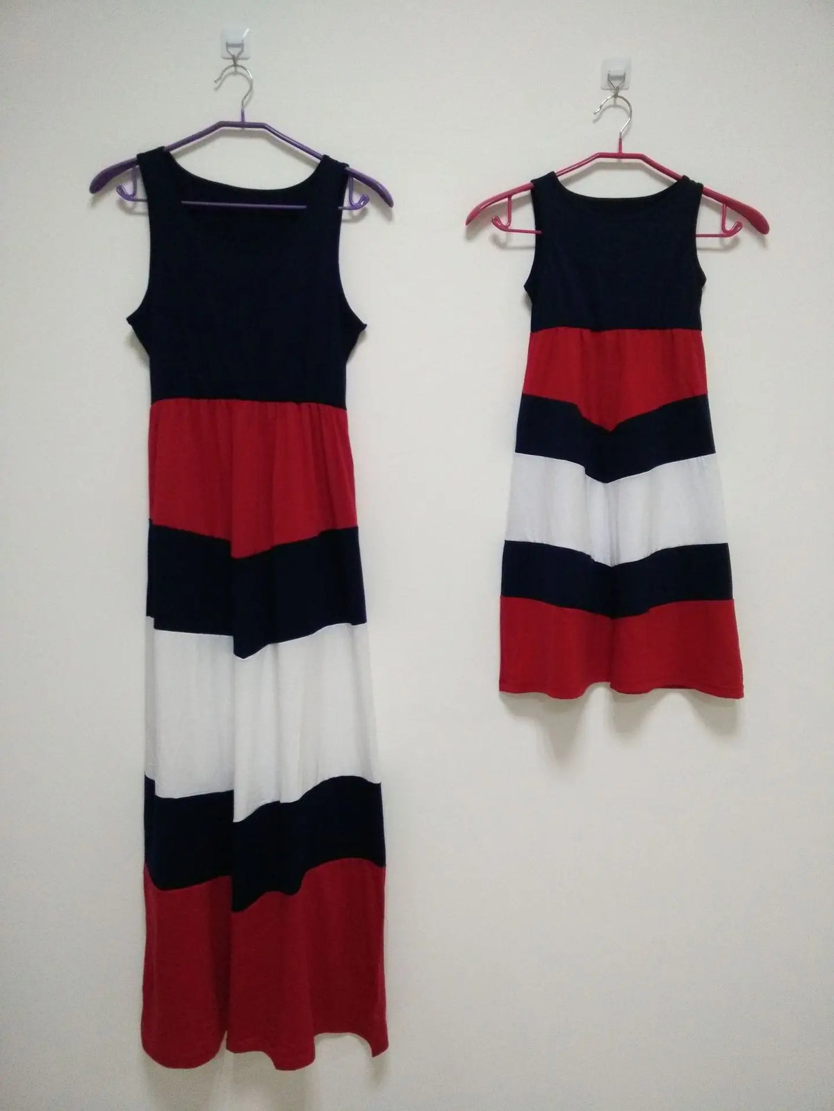 2026 Matching Parent-Child Dress Family Matching Mother Daughter Dresses Clothes Striped Mom Dress Kids Child Outfits Mum Sister