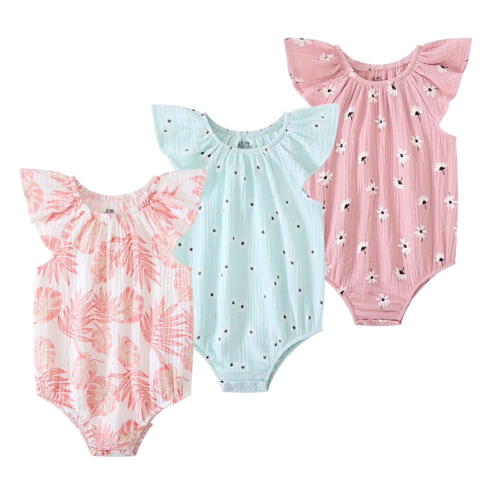 2 Pack Baby Girls Sleeveless Bodysuits For Summer Wear Newborn Infant Onesies Daily Comfort