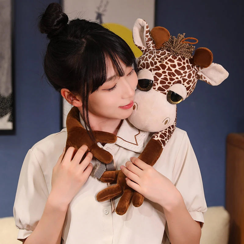 Nice Kawaii Cartoon Forest Animal Lion Zebra Leopard Stuffed Plush Toy Children's Monkey Raccoon Handmade Doll Gift