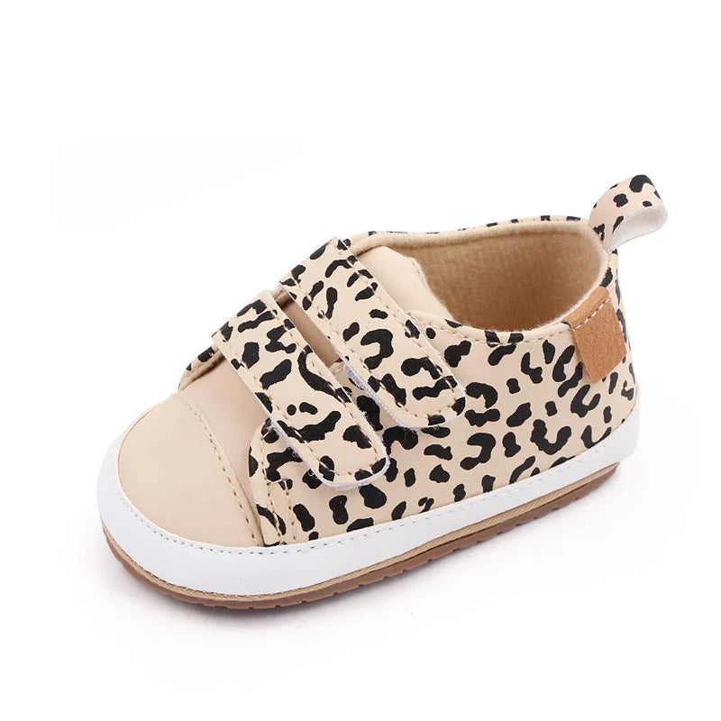 Toddler Shoes 0to18M Non Slip PU Leather Sneakers With Soft TPR Sole Baby Shoes Unisex