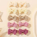 10pcs/set Cute Mini Hair Baby Bow Clips for Girls Lovely  Ribbon Handmade Bowbots Hairpins Headwear Kid Hair Accessories