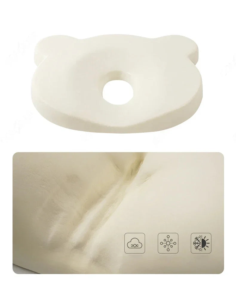 Newborn Baby Memory Pillow Four Seasons General Memory Foam Baby Pillow Pure Cotton Anti-Migraine Newborn Shaping Pillow