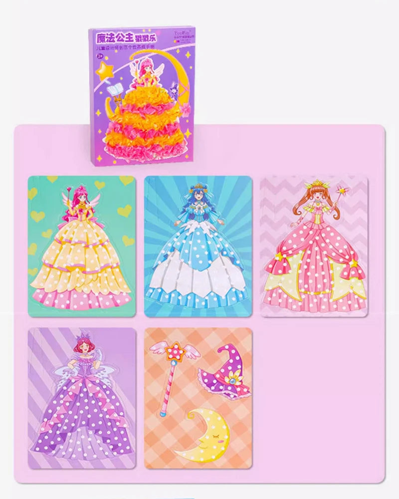 Children's Fabric Art Craze Poke Drawing Craft Toys Creative Puzzle Puncture Painting Poking Sticker Kids Birthday Gift For Girl