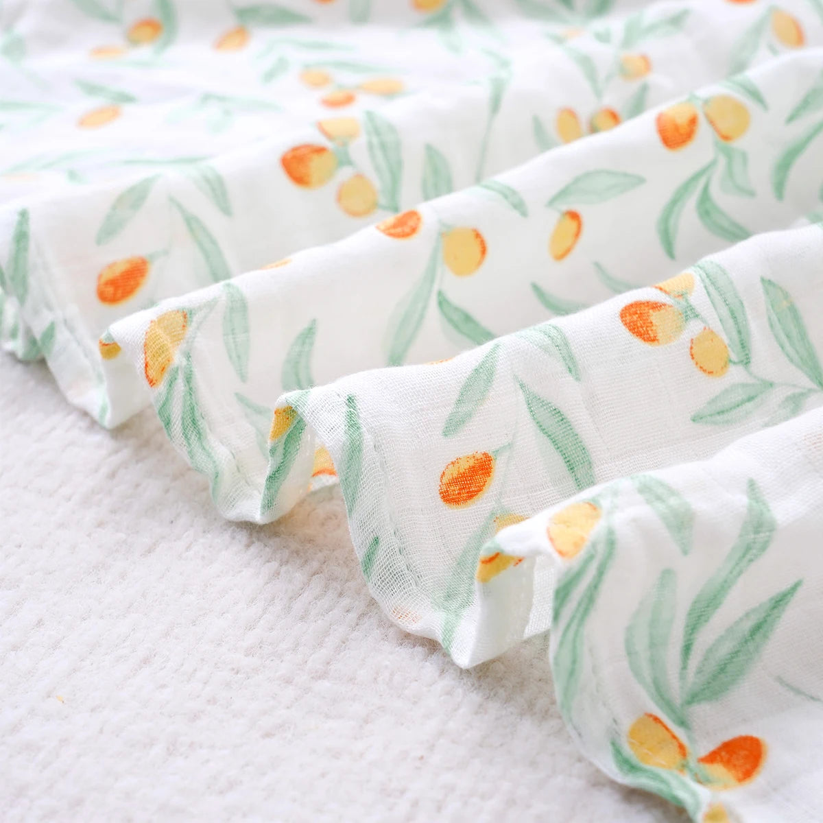 Elinfant 3PCS Bamboo Cotton Muslin Swaddle Blanket Newborn Swaddle Wrap Soft Cozy Nursing Cover Baby Quilt Swaddle Blankets
