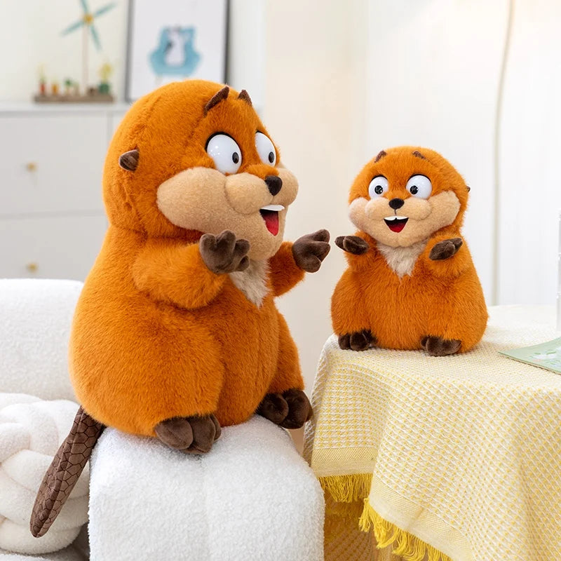 Nice Anime Hoppers Plush Cute King Georges Tom Lizard Plush Soft Stuffed Animal Beaver Plushie Doll Toy Birthday Gift For Kid