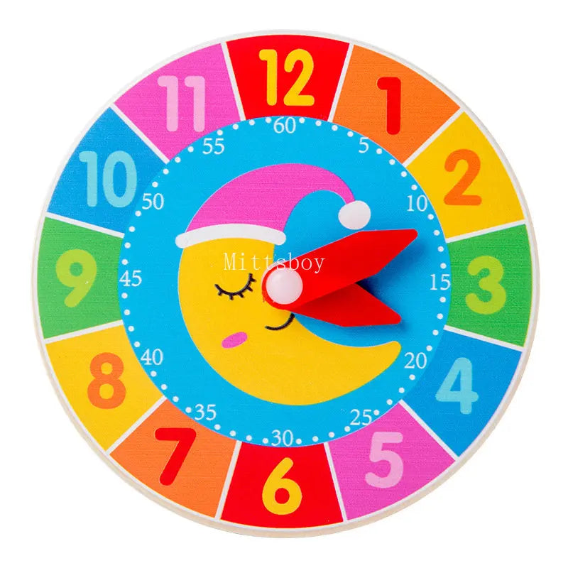 Baby Montessori Wooden Busy Board Educational Toy For Children Guinea Pig Dinosaur Clock Pattern GP01