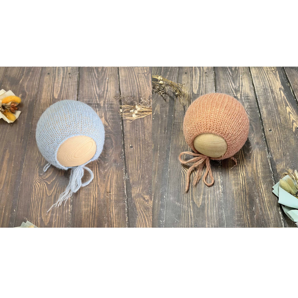 Don&Judy Baby Photography Prop Newborn Hat Soft Boy Girl Infant Handmade Mohair Bonnet Headwear Photo Shoot Studio Accessories