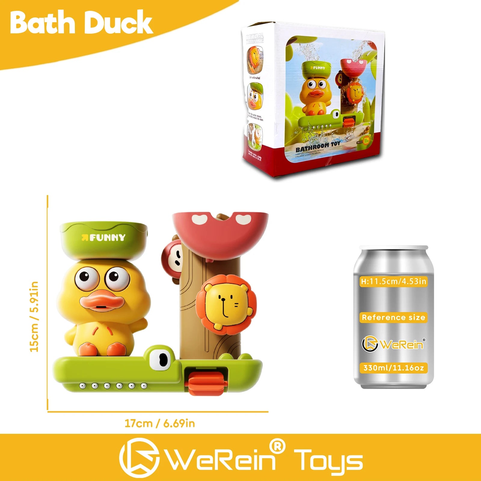 Adorable Little Yellow Duck Bath Tub Toy for Kids Fun Water Play Cute Bathtime Entertainment