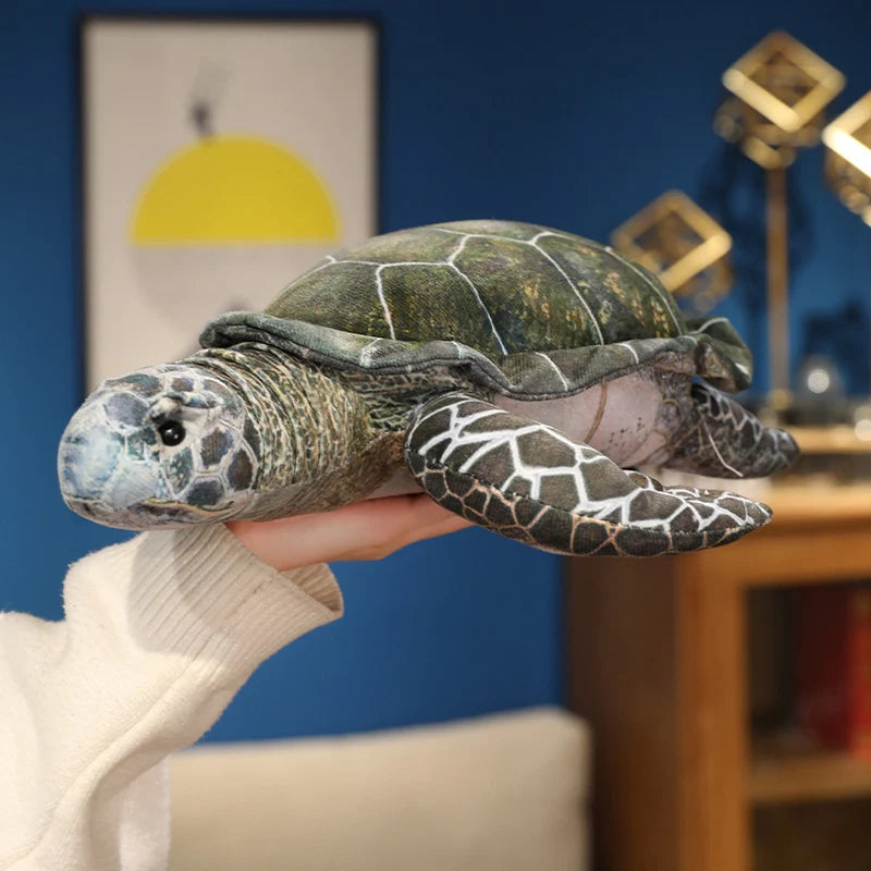 Simulation Sea Turtle Plush Toy Kawaii Soft Stuffed Tortoise Animal Home Decor & Birthday Gift for All Ages