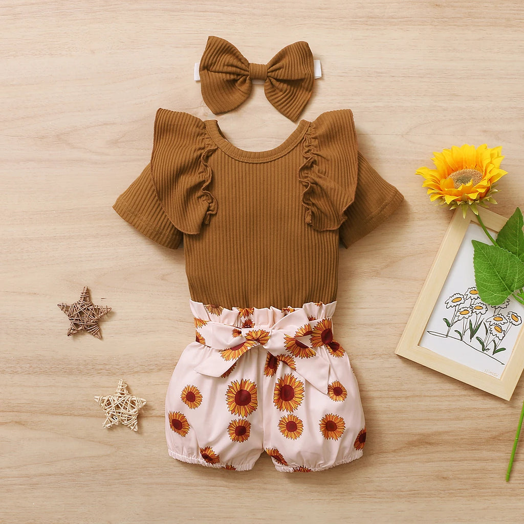 Baby girl's clothes New Year's Eve fashion summer top Luoyi ruffle hand closure collar head shoe photo print flower baby dress