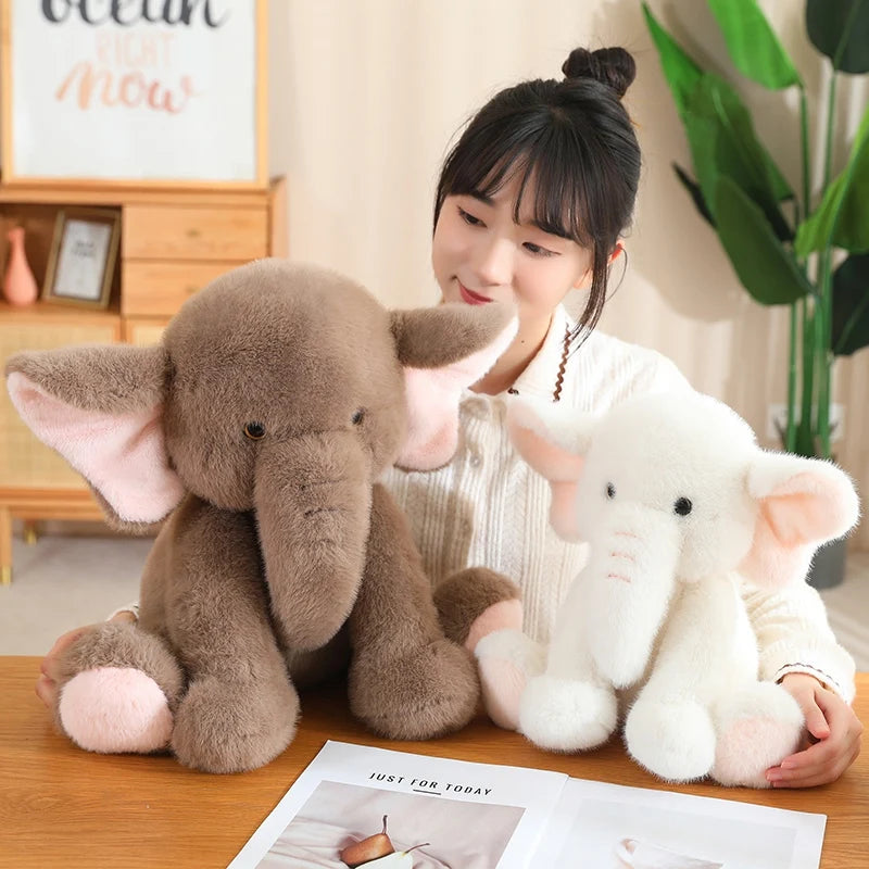 Wholesale 23/35cm Cute Pink Long Nose Elephant Plush Toys Lovely Soft Stuffed Cartoon Animals Dolls For Birthday Christmas Gift