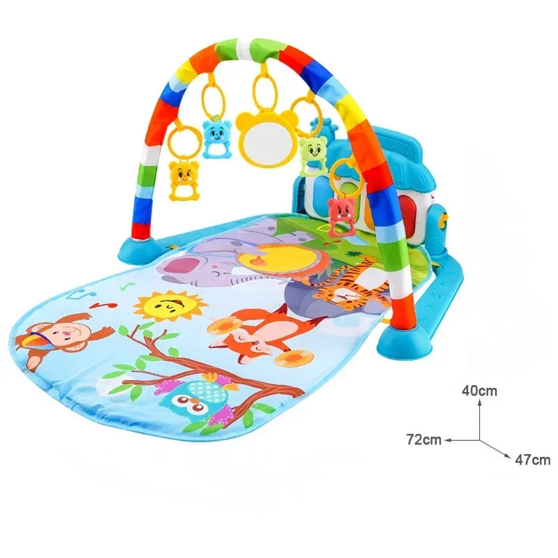 Musical Activity Gym Play Mat for Newborns 0 to 36 Months With Piano Keyboard and Crawling Blanket