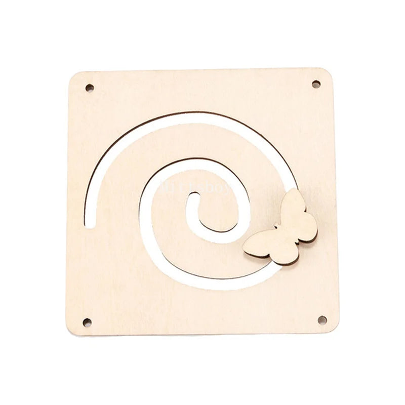 DIY Montessori Busy House Wooden Educational Toy Square Floor Hourglass Graffiti Slide 2026