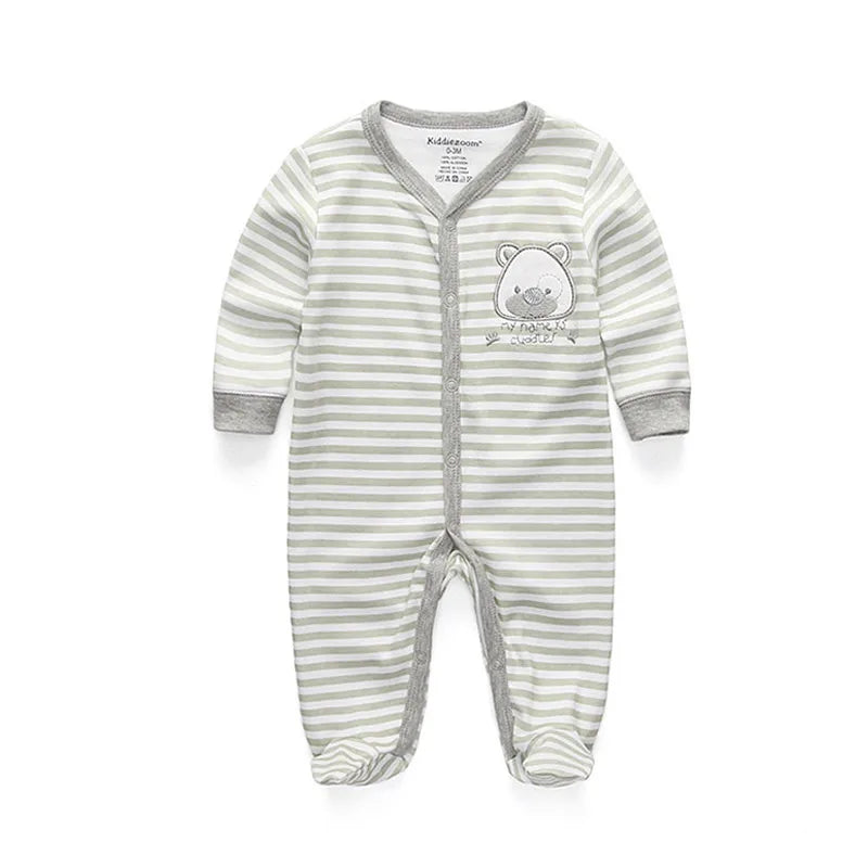 1-Piece Fashion Classic Long Sleeve Causal Baby Boy Girl Rompers Soft Unisex Newborn Jumpsuits 0-12 Months Clothing