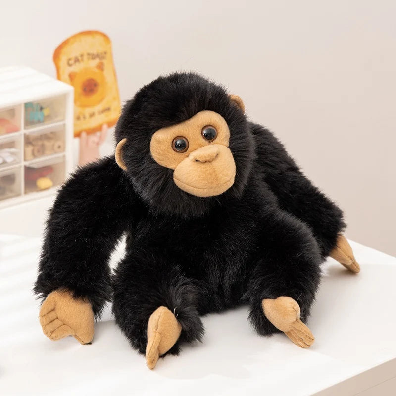 Nice Simulation Punch Gorilla Plush Doll Mother And Baby Long-arm Monkey Animal Stuffed Toy Home Decoration Gift For Children