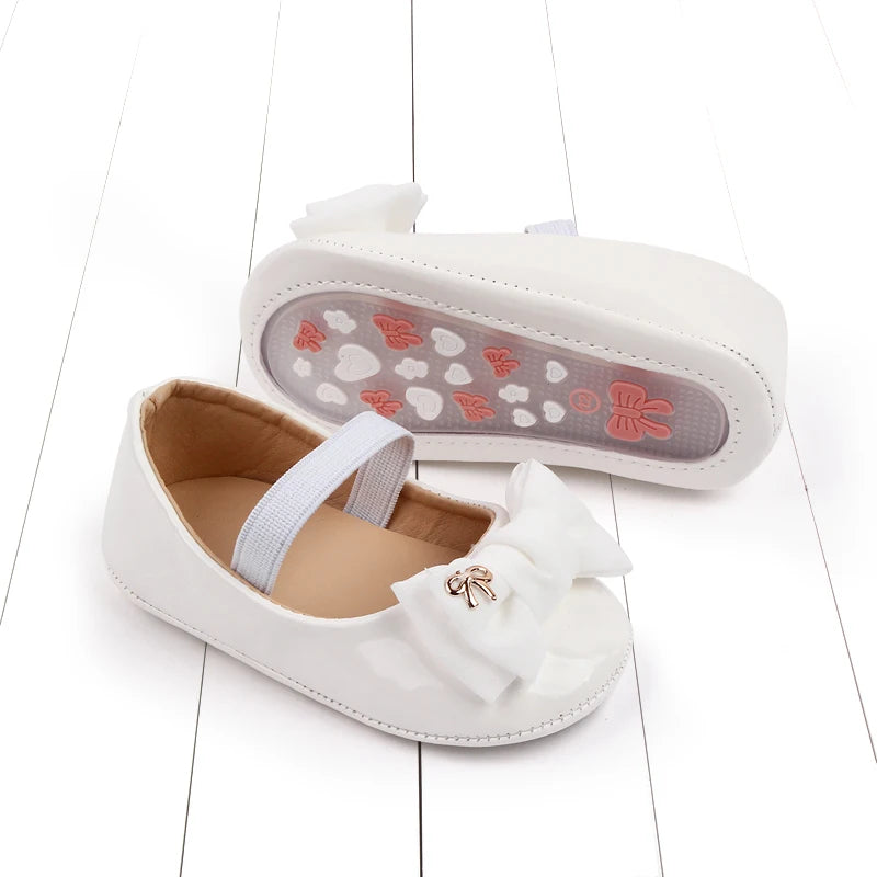 Spring and Summer 2025 New Style Baby Princess Shoes Leather Bow Tie Baby Shoes Soft Sole Learning Walkers baby shoesD2778