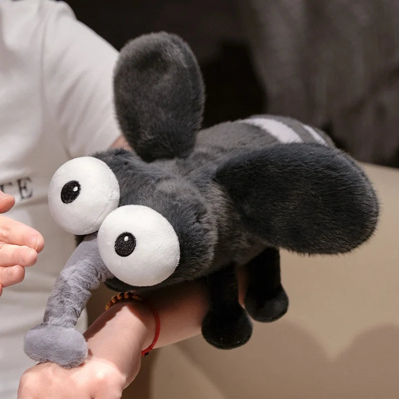 Summer Mosquito Plush Toys 13/20/30cm Cute Stuffed Bugs with Angry Face Fluffy Dolls for Room Decor Children's Birthday Gifts