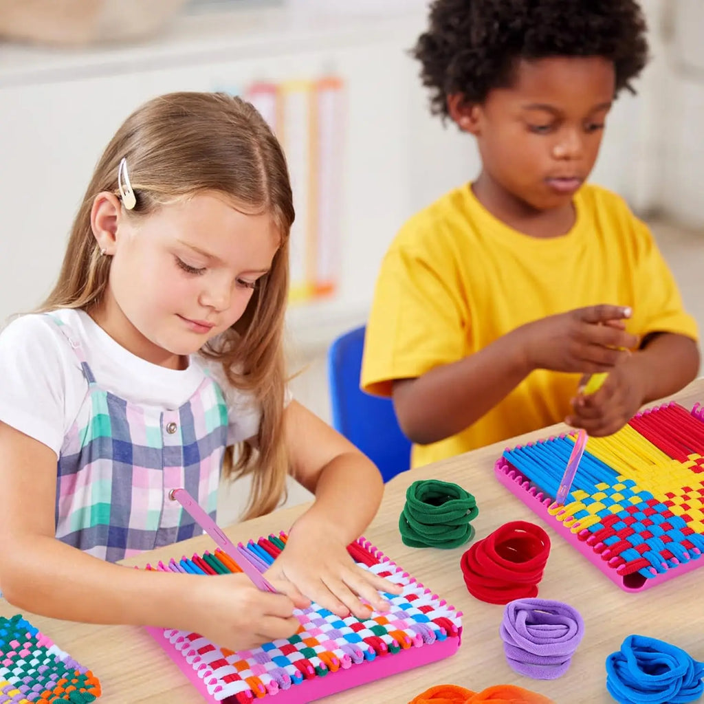 Weaving Loom Kit Toys, DIY Arts and Crafts for Kids and Adults, Ideal Gifts for Girls Ages 5 6 7 8-12 13, Easy Potholder Loom Kn