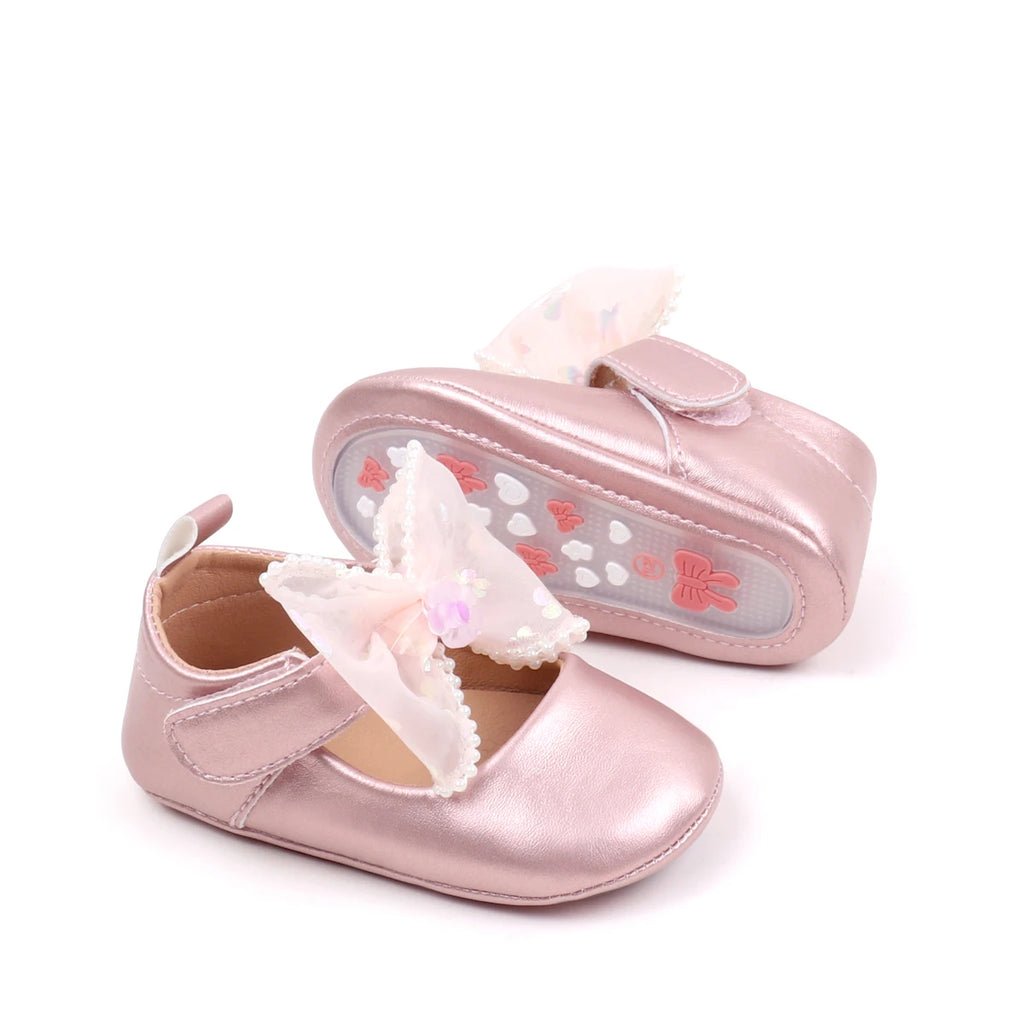 Spring Early Season New Style Rubber-Soled Anti-Slip Girls' Low-Top Toddler Shoes Stylish And Simple Front-Facing Shoes