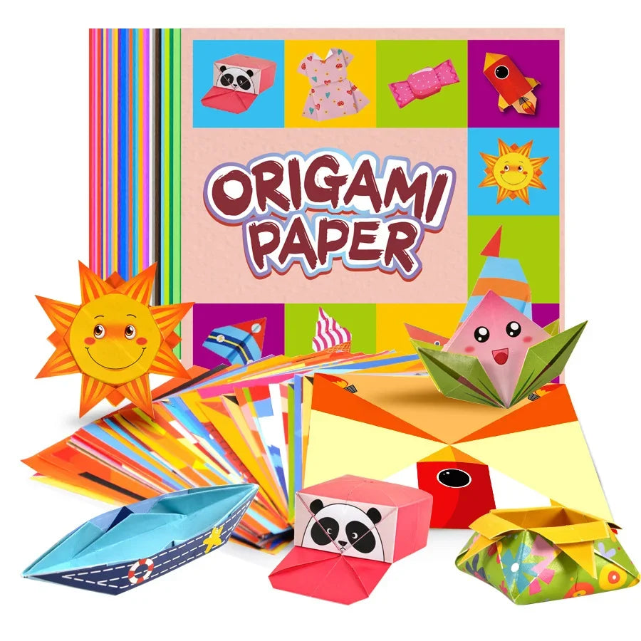 Origami Paper Set 54 Sheets, Double-Sided Folding Paper with Instructions, DIY Art & Craft Kit for Kids & Adults