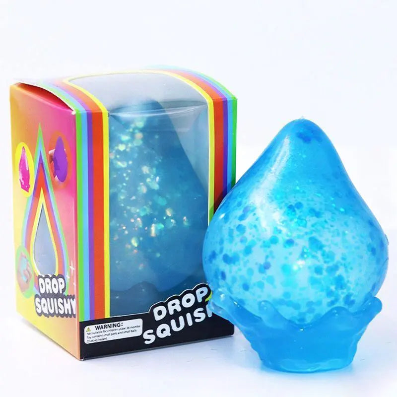NEEDOH Water Droplet Shape Sensory Squeeze Toys Squishy Stress Relief Slow Rebound Pinch Toys Surprise Gifts for Kids Adult Hot