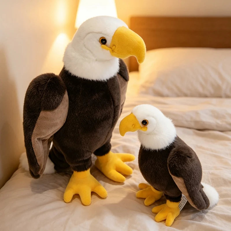 Lifelike American Eagle Owl Plush Toys Soft Stuffed Animals RealLife Bird Dolls Home Decor for Kids Children Boys Birthday Gifts