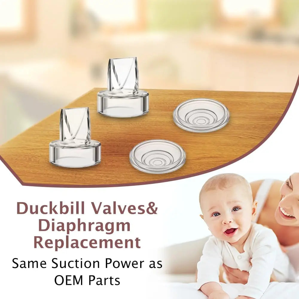Silicone Duckbill Valve and Diaphragm,Compatible with S12/S9/S13/S15 Wearable Breast Pump Accessories, Replacement Spare Parts
