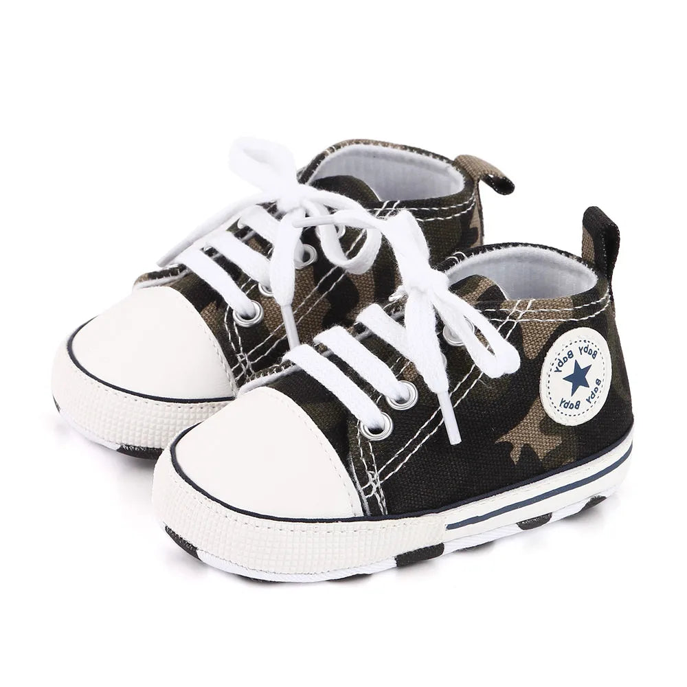 Carter's Baby Shoes First Walker Canvas Sneakers Non Slip Soft Sole For Toddlers