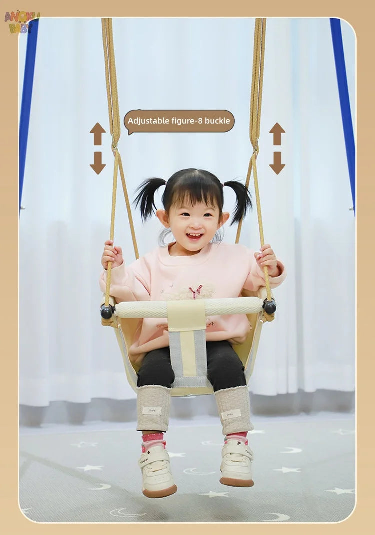 Adjustable Baby Swing - Foldable 360° D-Shaped Portable Rocker
