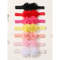 7pcs Babys Chiffon Headbands Flower Soft Strecth Elastic Hair Bands SetNewborns Head Tie Infants Babe Hair Accessories