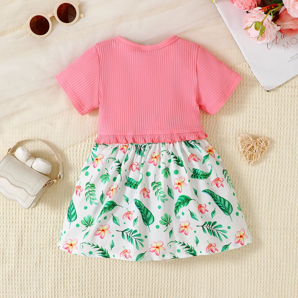 2pcs Baby Girl Dress Sleeveless Flower Princess Dress+Short Sleeve Shawl Set 0-3 Year  Toddler Summer Fashion Dress