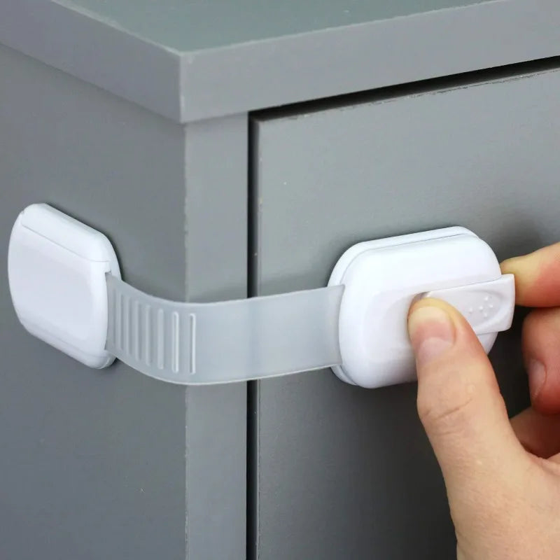 Multifunctional Banded Cabinet Door Safety Locks Drawer Locks Child Pet Proof Protective Latches for Home Security
