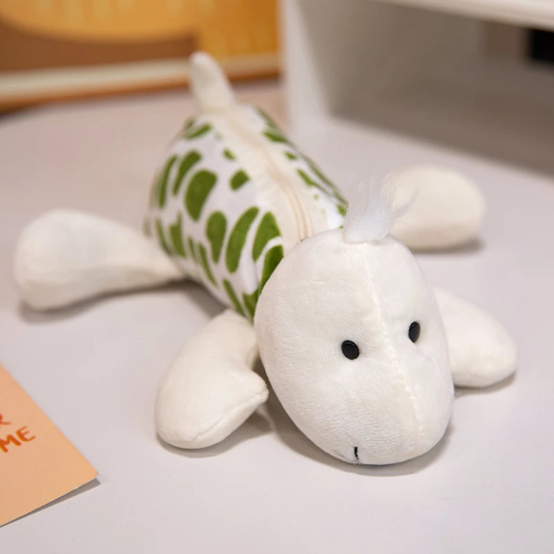 Kapibala Plush Pen Case Xl for Kids Cartoon Elephant and Lion Storage Bag for Pens with Large Capacity