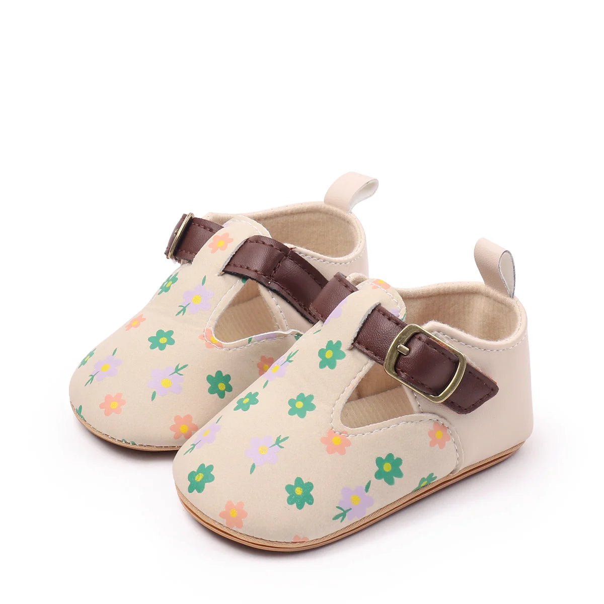 2025 Hot Selling Sping And Autumn Baby Girl's Pre-walking Casual Beautiful Toddler Shoes For 0-18M With Flower And TPR Sole