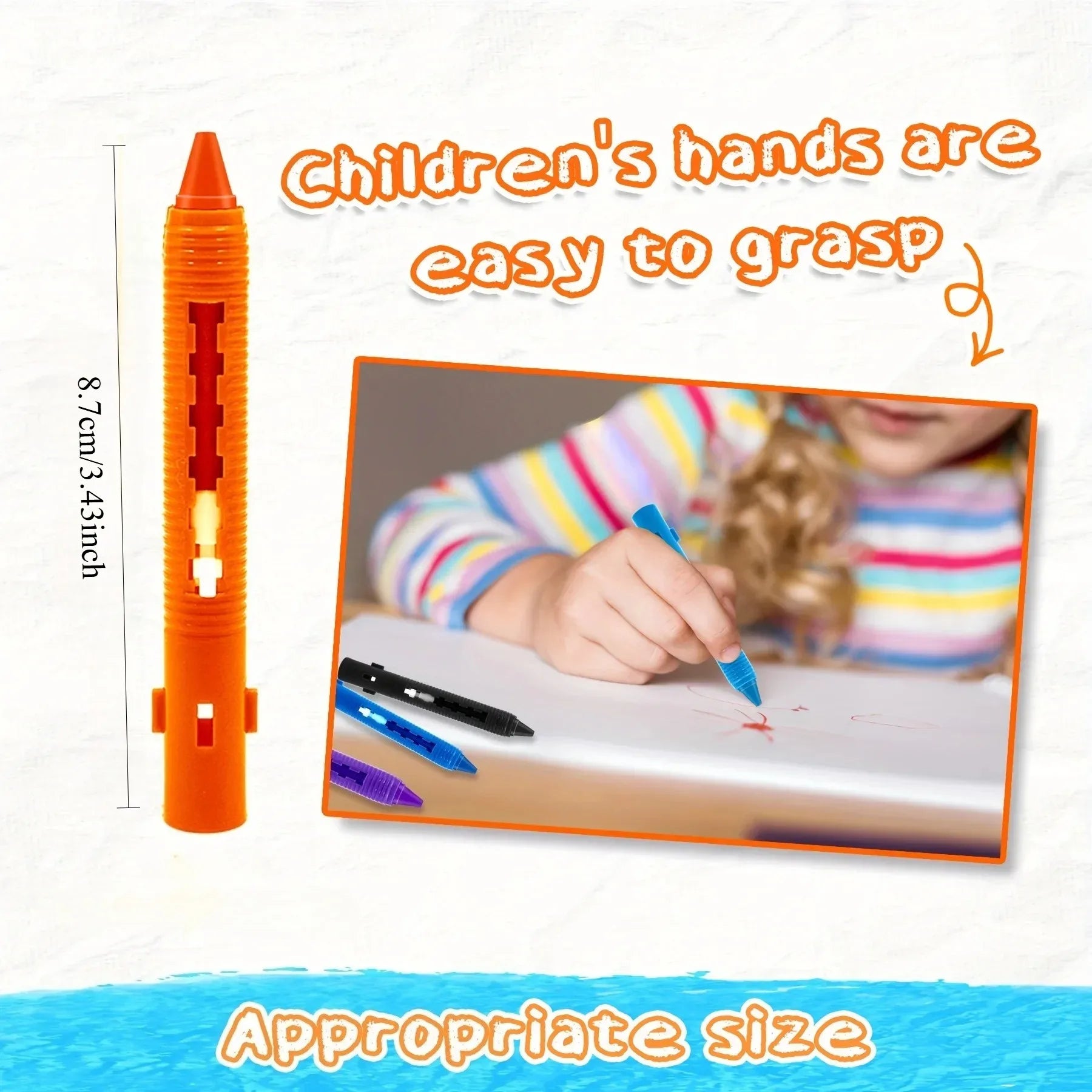 Washable Bath Crayons Set - Colorful, Easy-Clean Bathtub Markers for Youngsters, Fun Shower Art & Crafts