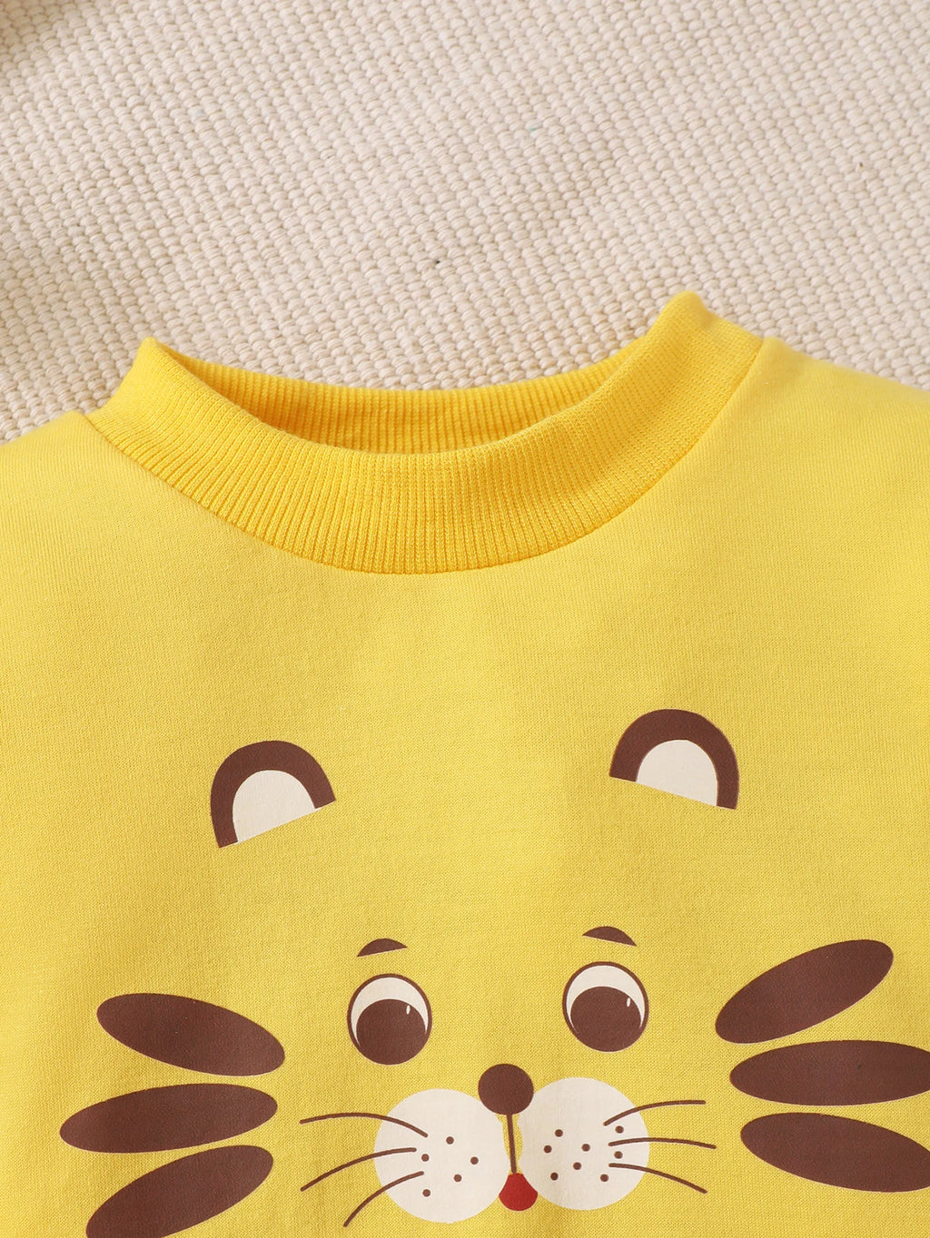 2Pcs Baby Boy Casual Set Cartoon Little Tiger Long Sleeve+Long Sleeve Set Suitable for 0-3 Year Men's Baby Spring and Autumn Set