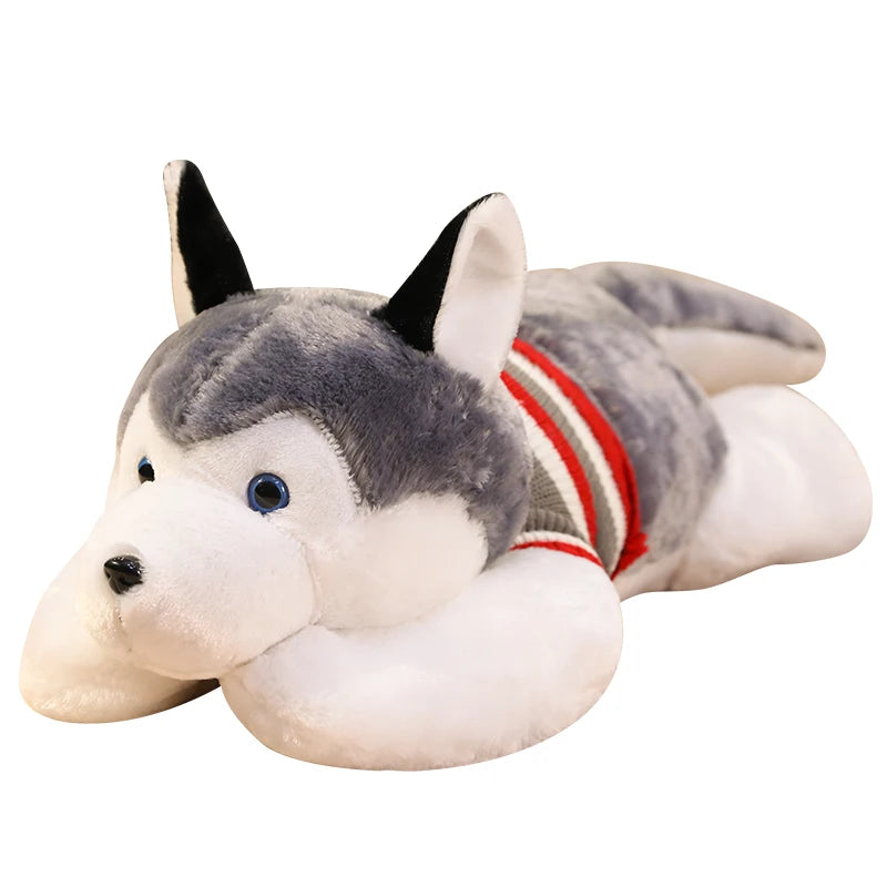Hot New Huggable Giant Dog Plush Toy Soft Stuffed Husky Long Pillow Cartoon Animal Doll Sleeping Cushion Home Decor Kids Gift