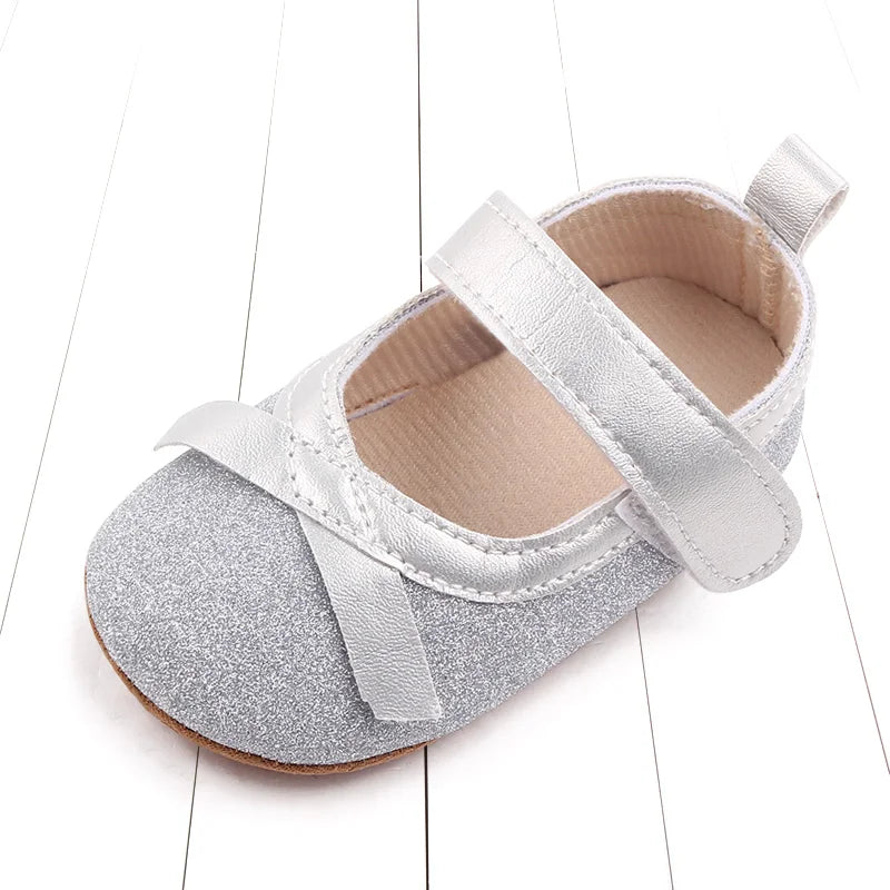 Hot Selling Spring And Autumn Baby Girls First Walking Toddler Shoes For 0-18M Baby Princess Shoes Fashion Design Soft Sole