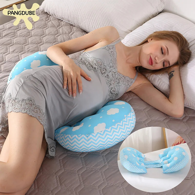 PANGDUBE Pregnancy Pillow Lumbar Support Back Waist Cushion for Sleeping Nursing Maternity Belly Wedge for Pregnant Women