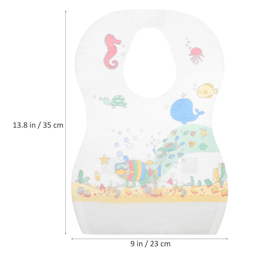 40pcs Baby Disposable Bib Teething Kids Feeding Apron Clothes Protector For Infant Toddlers   Kids Meal Baby Eating Apron