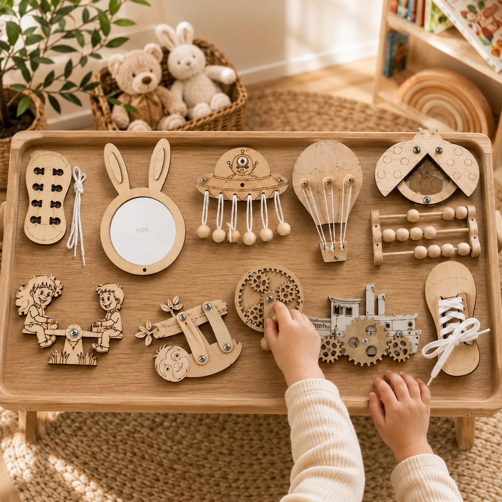 Montessori Wooden Fraction Puzzle Toys Kids Educational Math Learning Board Game Early Learning Fractions Toy Montessori Gift