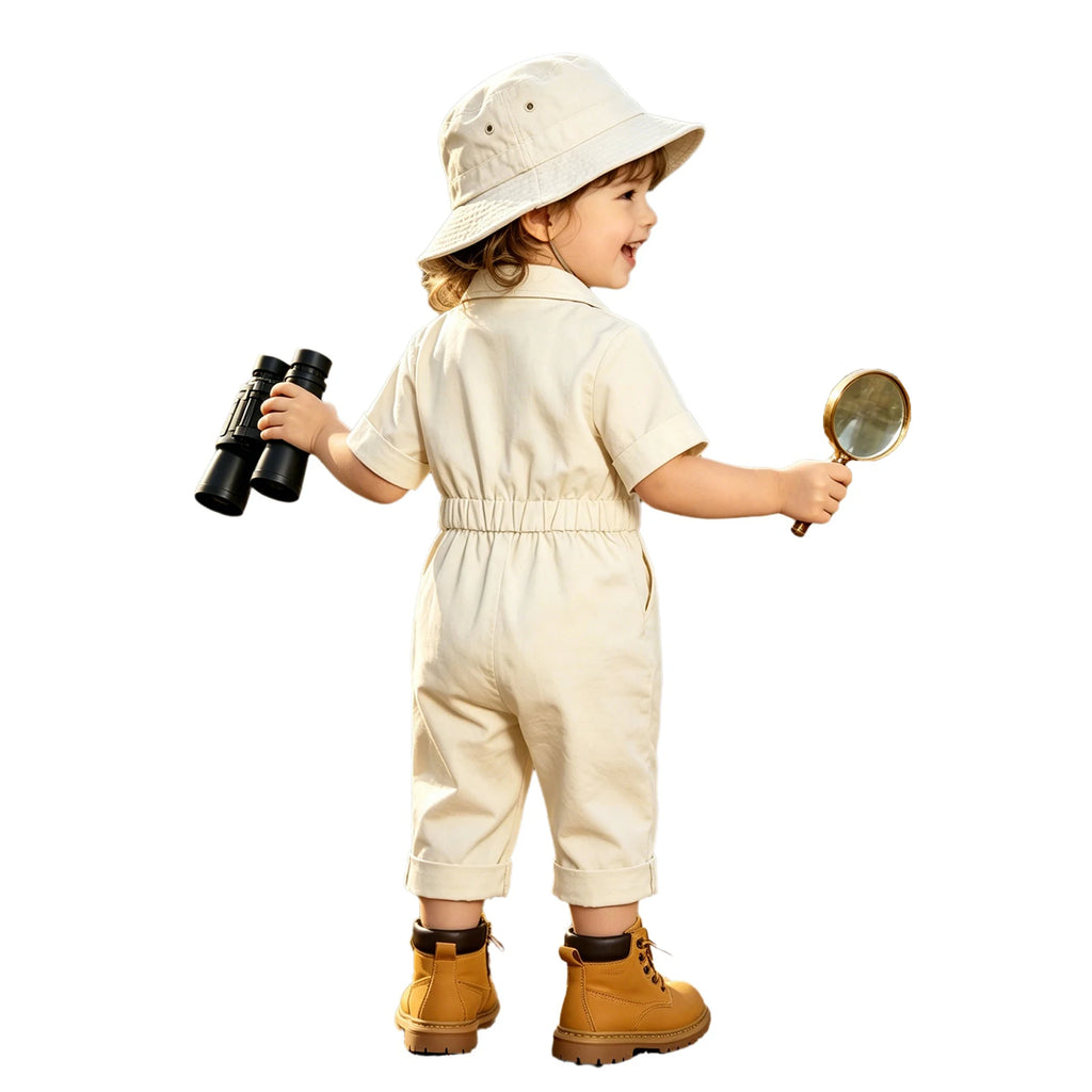 Toddler Baby Girls Zookeeper Suit Sleeveless Cute Animal Embroidery Tulle Dress Birthday Party Cake Smash Zoo Keeper Outfits
