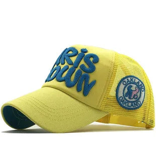 Summer New Pure Cotton Distressed Washed Baseball Cap66Highway Embroidered Duckbill Cap European and American Style Sunshade Hat