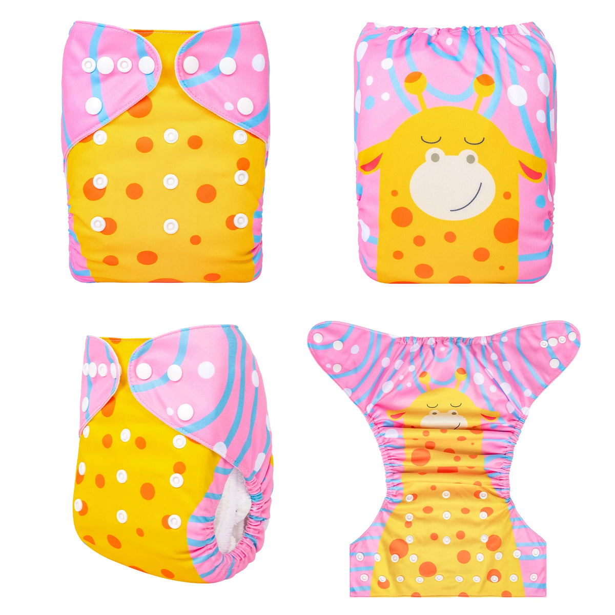 ALVABABY One Size Cloth Diaper Reusable Modern Cloth Nappy Digital Position Pocket Diaper Shell