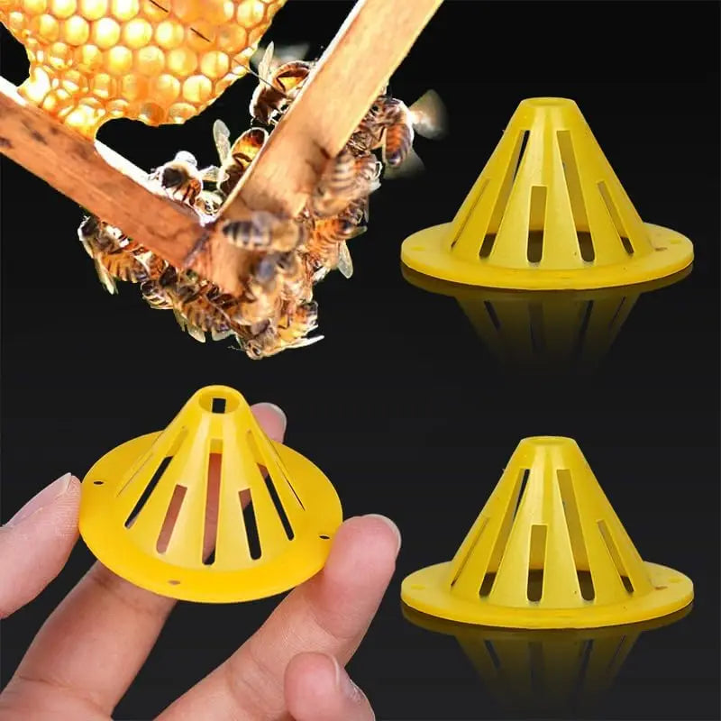 12pcs Bee Hive Escape Equipment Beekeeping One-Way Entrance Gate Cone Shape Bee Nest Door Beekeeping Supplies Tools, Yellow